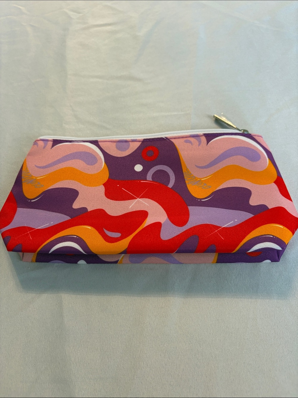 Clinique Swirl Cosmetic Pouch in Purple, Pink & Orange